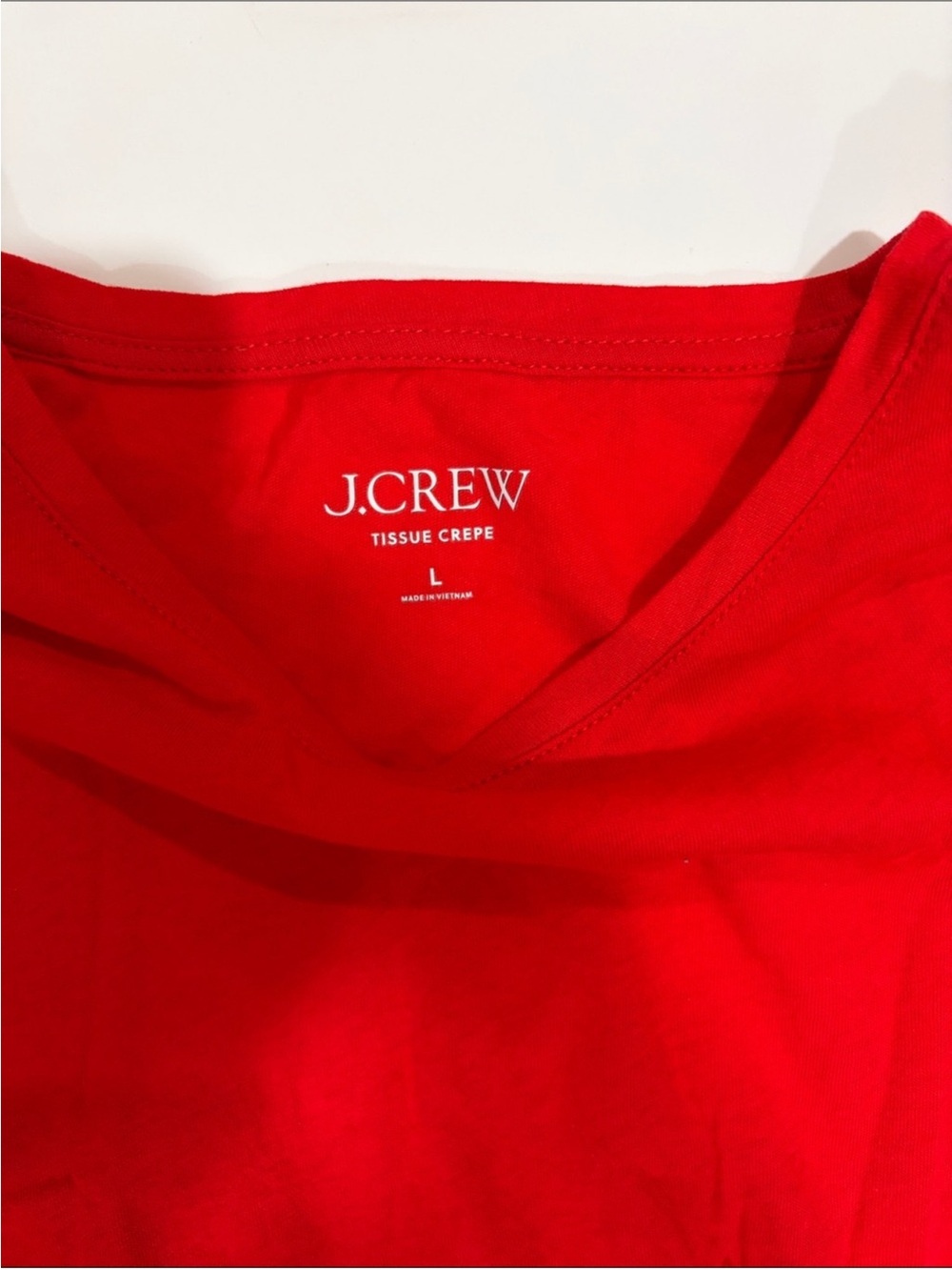 J. Crew Bright Red Cotton Tee